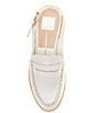 Color:Off White Crackled Leather - Image 5 - Hardi Leather Slingback Loafers