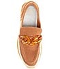 Color:Pecan Suede - Image 5 - Jadah Suede Chain Detail Platform Loafers