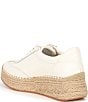Color:White Leather - Image 3 - Jaja Leather Espadrille Sneakers