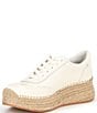 Color:White Leather - Image 4 - Jaja Leather Espadrille Sneakers