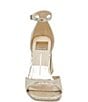 Color:Platinum Distressed Leather - Image 4 - Janey Metallic Leather Ankle Strap Dress Sandals
