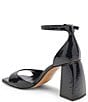 Color:Midnight Crinkle Patent Leather - Image 3 - Janey Patent Leather Ankle Strap Dress Sandals