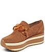 Color:Pecan Suede - Image 3 - Jhenee Perforated Suede Chain Detail Platform Loafers