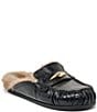 Dolce Vita Jodero Plush Leather Metallic Hardware Mule Loafers - Image 1