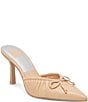 Color:French Vanilla Leather - Image 1 - Kairi Leather Bow Mules