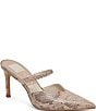 Color:Sand Embossed Leather - Image 1 - Kanika Snake Embossed Leather Dress Mules