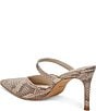 Color:Sand Embossed Leather - Image 3 - Kanika Snake Embossed Leather Dress Mules