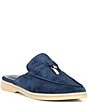 Color:Navy Suede - Image 1 - Lasail Suede Tassel Loafer Mules