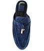 Color:Navy Suede - Image 5 - Lasail Suede Tassel Loafer Mules