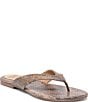 Dolce Vita Linnet Embossed Leather Thong Sandals - Image 1