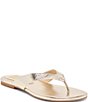 Dolce Vita Linnet Metallic Leather Thong Sandals - Image 1