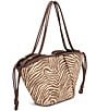 Dolce Vita Maro Raffia Zebra Print Tote Bag - Image 2