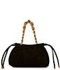 Dolce Vita Cleo Mini Suede Drawstring Clutch, Color:Black - Image 1