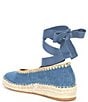 Color:Blue Denim - Image 3 - Morgan Denim Espadrille Wedge Sandals