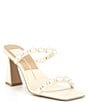 Color:Ivory Stella - Image 1 - Naja Pearl Studded Square Toe Dress Sandals