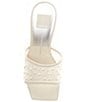Color:Ivory Mesh - Image 5 - Narda Mesh Pearl Dress Sandals