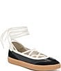 Dolce Vita Nyomie Leather Ankle Wrap Sneakerinas - Image 1
