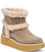 Dolce Vita Pixie Plush H2O Waterproof Suede Faux Fur Platform Booties - Image 1