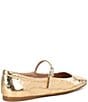 Color:Gold Distressed Leather - Image 2 - Reyes Distressed Leather Mary Jane Ballet Flats