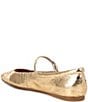 Color:Gold Distressed Leather - Image 3 - Reyes Distressed Leather Mary Jane Ballet Flats