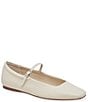 Color:Ivory leather - Image 1 - Reyes Leather Mary Jane Ballet Flats