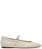 Color:Ivory leather - Image 2 - Reyes Leather Mary Jane Ballet Flats