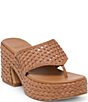 Dolce Vita Ripple Raffia Platform Thong Sandals - Image 1