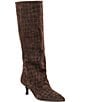 Dolce Vita Roxla Embossed Suede Tall Slouch Boots - Image 1