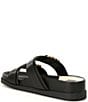 Color:Onyx Leather - Image 3 - Soya Leather Buckle Detail Footbed Chunky Sandals