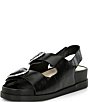 Color:Midnight Crinkle Patent - Image 4 - Starla Patent Leather Footbed Sandals