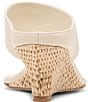 Dolce Vita Symon Leather Raffia Wedge Thong Sandals - Image 2