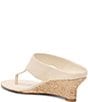 Dolce Vita Symon Leather Raffia Wedge Thong Sandals - Image 3