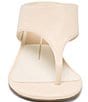 Dolce Vita Symon Leather Raffia Wedge Thong Sandals - Image 4