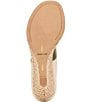 Dolce Vita Symon Leather Raffia Wedge Thong Sandals - Image 6