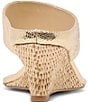 Dolce Vita Symon Metallic Lizard Embossed Leather Raffia Wedge Thong Sandals - Image 2