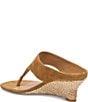 Dolce Vita Symon Suede Raffia Wedge Thong Sandals - Image 3