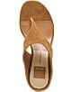 Dolce Vita Symon Suede Raffia Wedge Thong Sandals - Image 5