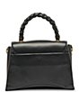 Color:Black - Image 2 - Tatum Structured Twist Leather Top Handle Crossbody Bag