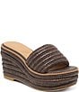 Dolce Vita Throne Raffia Wedge Platform Sandals - Image 1