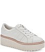 Color:White Leather - Image 1 - Tiger Leather Platform Sneakers