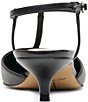 Dolce Vita Torena Leather T-Strap Pointed Toe Kitten Heel Pumps - Image 2