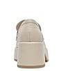 Color:Ivory Leather - Image 2 - Yanni Leather Platform Penny Loafers