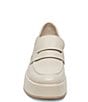 Color:Ivory Leather - Image 4 - Yanni Leather Platform Penny Loafers