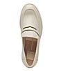 Color:Ivory Leather - Image 5 - Yanni Leather Platform Penny Loafers