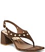 Dolce Vita Yves Stud Suede Thong Sling Back Dress Sandals - Image 1
