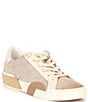 Color:White/Dune Embossed - Image 1 - Zina Dune Embossed Leather Retro Sneakers
