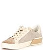 Color:White/Dune Embossed - Image 4 - Zina Dune Embossed Leather Retro Sneakers