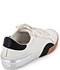 Color:White/Black Leather - Image 3 - Zina Leather Slip-On Sneakers
