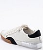 Color:White/Black Leather - Image 4 - Zina Leather Slip-On Sneakers