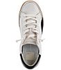 Color:White/Black Leather - Image 6 - Zina Leather Slip-On Sneakers